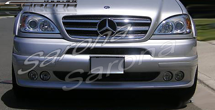 Custom Mercedes ML Front Bumper Add-on  SUV/SAV/Crossover Front Lip/Splitter (1998 - 2001) - $475.00 (Part #MB-005-FA)